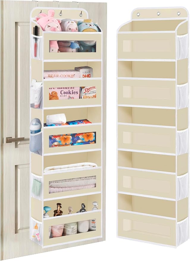 Over The Door Organizer, 5 Shelves Closet Door Hanging Organizer by StrongandOrganizer