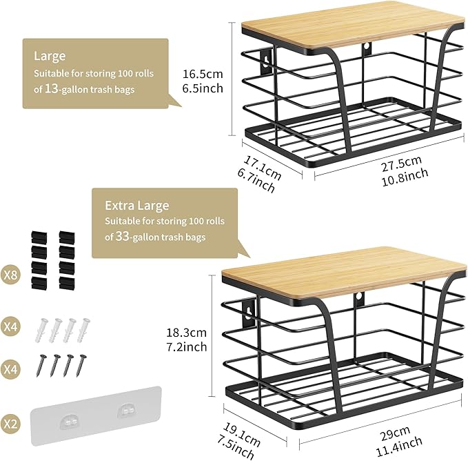 2 Pack Extra Large Pantry Storage Organizers, Pantry Baskets organization - Image 2