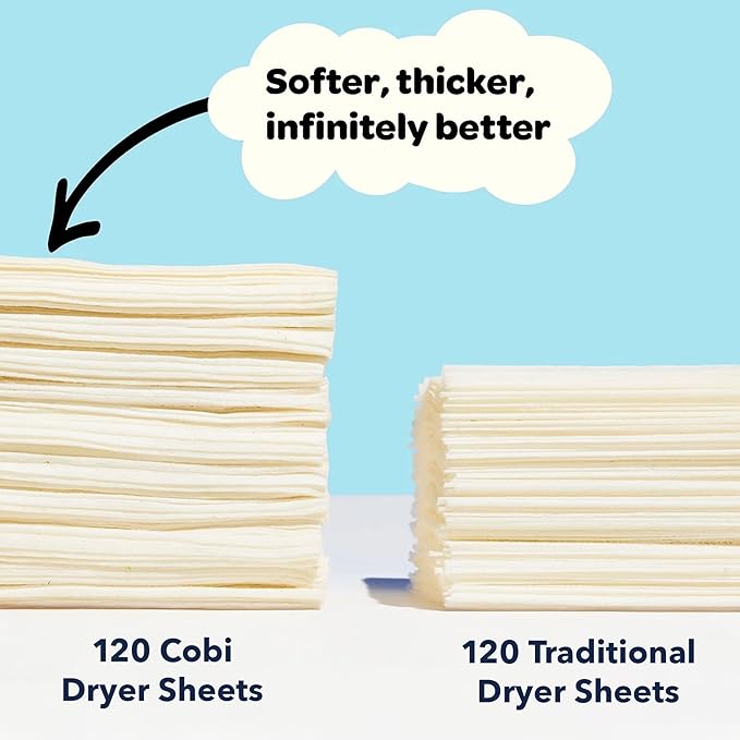 Cobi Biodegradable Non-Toxic Dryer Sheets – Naturally Scented Cotton Dryer - Image 5