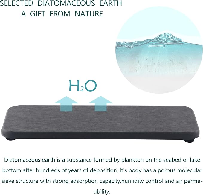 2 Pcs Water Absorbing Stone Trays, Kitchen/Bathroom Sink Soap Dish, Diatomite - Image 5