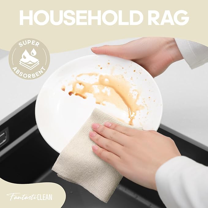 Fantasticlean Microfiber Cleaning Cloth Roll 4 Rolls 240 Pack, Tear Away - Image 5