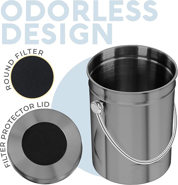 EPICA Countertop Compost Bin Kitchen | 1.3 Gallon | Odorless Composting Bin - Image 4