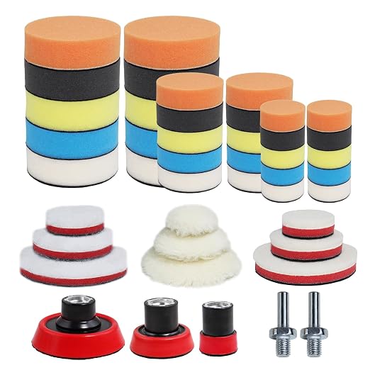 Car Foam Polishing Buffing Kit, Polishing Buffing Pads, Wool Pads, Polishing & by TuhooMall