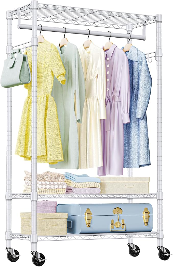 IZEUK Heavy Duty Rolling Garment Rack by IZEUK