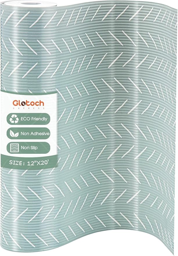 Glotoch 2 Rolls Premium Non Slip Shelf Liner, Non Adhesive Drawer Liner by GlotochExpress