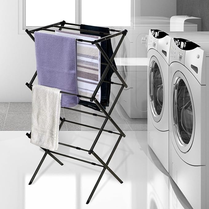 BLACK+DECKER Laundry Organization Expandable/Collapsible Clothes Drying Rack. - Image 5