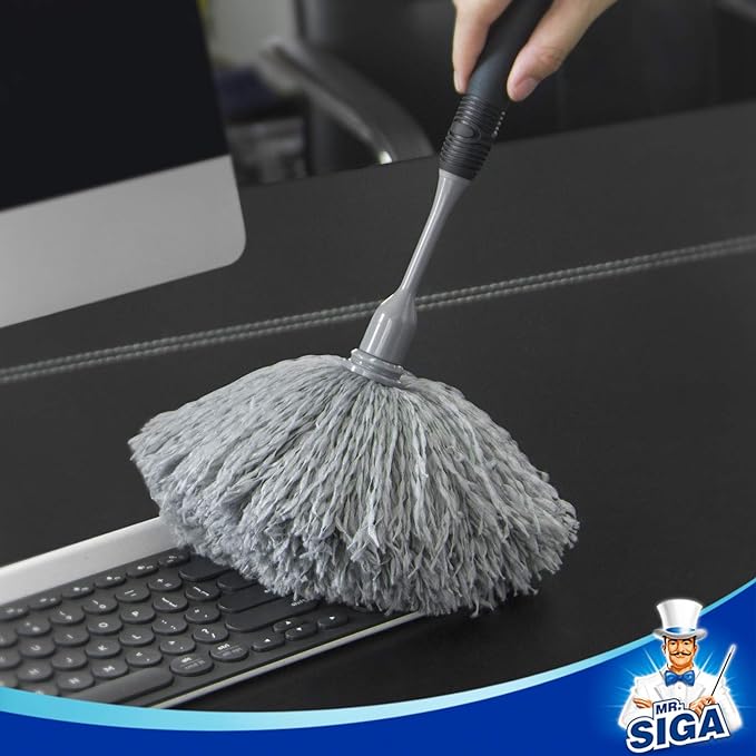 MR.SIGA Microfiber Delicate Duster, Comfortable Non Slip Handle, Detachable - Image 5