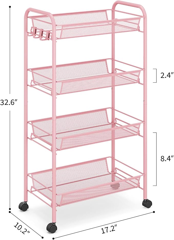 TOOLF 4 Tier Rolling Utility Cart - Image 9