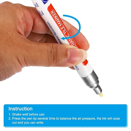 PATIKIL Grout Pen, 4 Pack Silver Tile Marker Waterproof Grout Sealer Pen Tile - Image 5