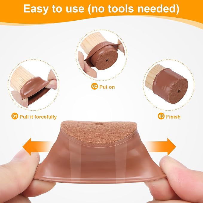 CHUNZEXI 32 Pack Chair Leg Floor Protectors - Image 5