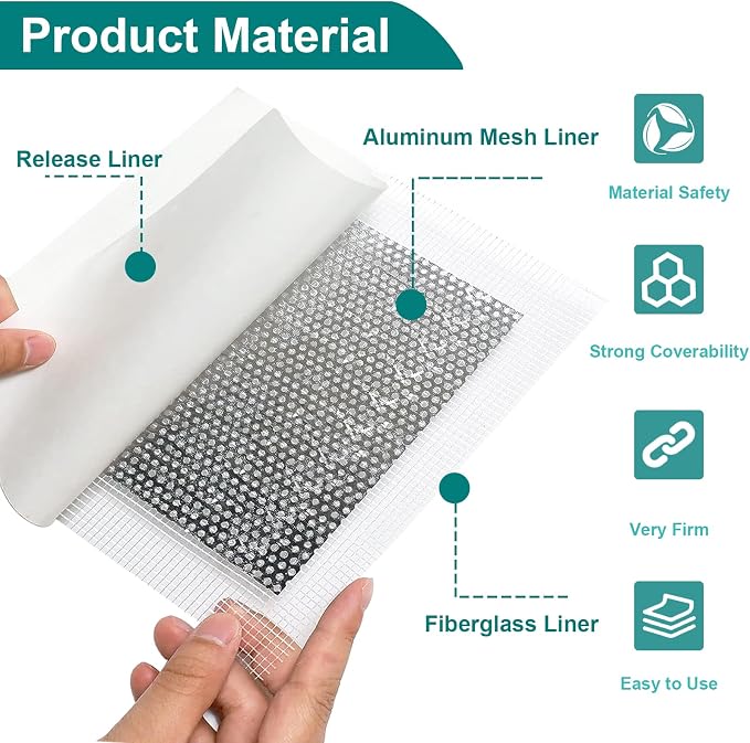10 Pack Drywall Repair Kit for Large Holes, 4/6/8 Inch Dry Wall Patch Kits for - Image 3