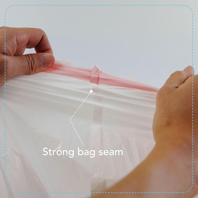 13 Gallon Drawstring Trash Bags, Unscented 200 Count Tall Kichen Garbage Bags - Image 5