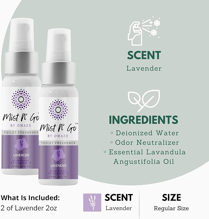 Mist N’ Go by Omaze Travel Bathroom Spray - Image 2