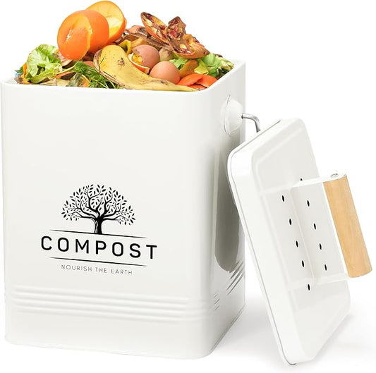 PERFNIQUE Kitchen Compost Bin, 1.7 Gallon Countertop Compost Bin by PERFNIQUE