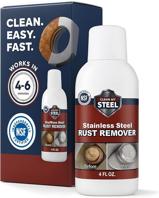 CLEAN MY STEEL Professional Stainless Steel Rust Stain Remover and Cleaner | by CleanMySteel