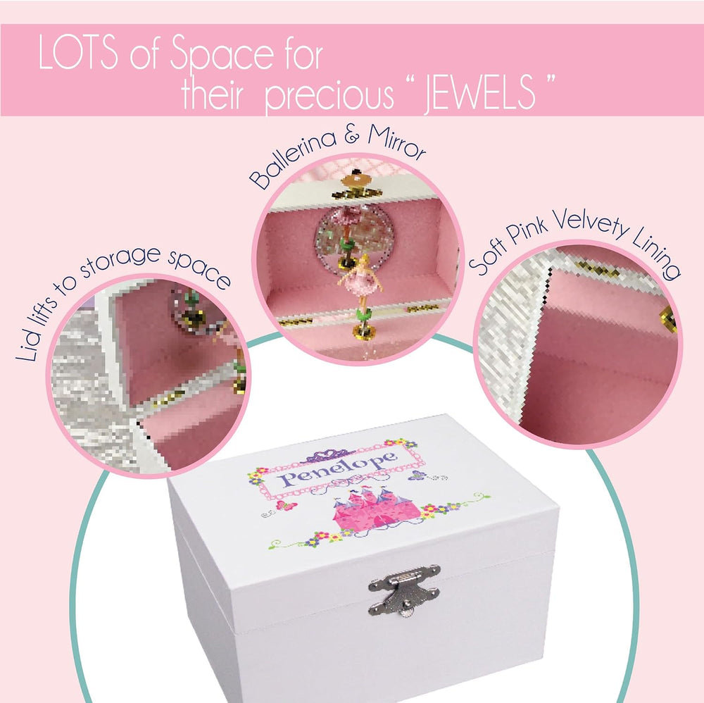 My Bambino Personalized Girls Jewelry Box | Elephant Ballerina Jewelry Box (P...