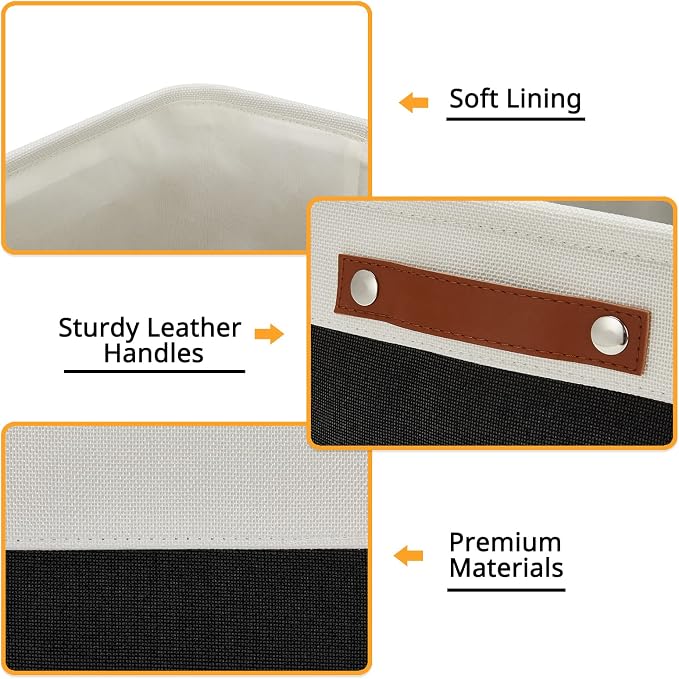 DULLEMELO Linen Closet Organizer and Storage Basket - Image 3