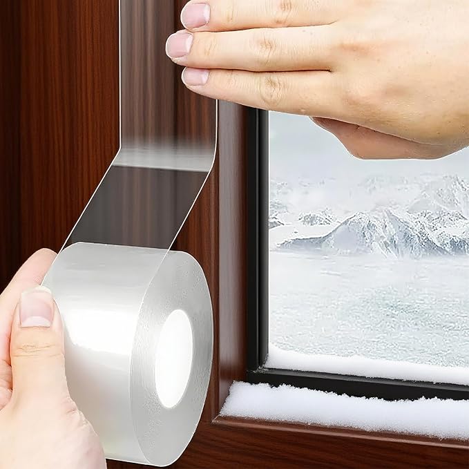 Transparent Window Weather Sealing Tape 2 Inch x 33 FT Weather Stripping by PackYard