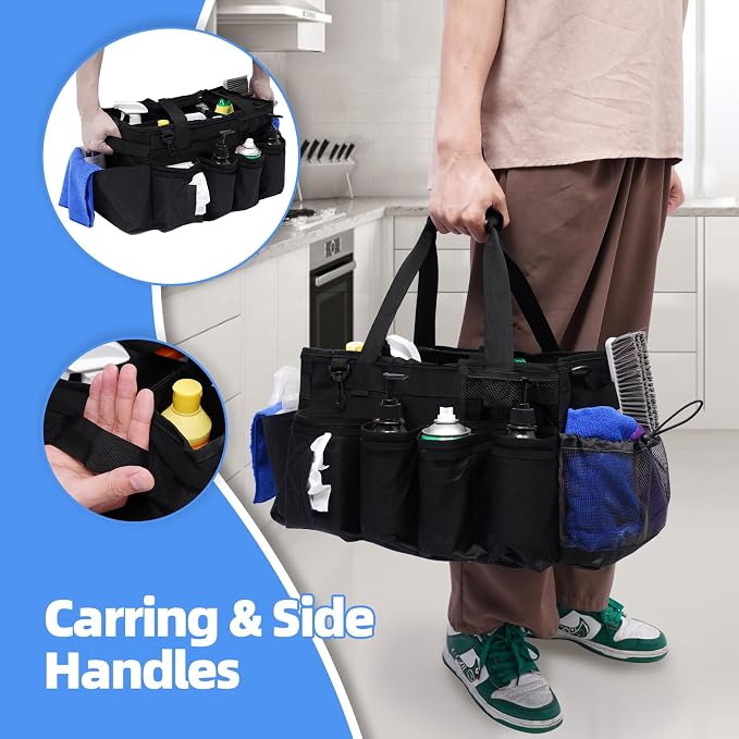 Large Cleaning Supplies Bags for Housekeepers, Professional Wearable Cleaning