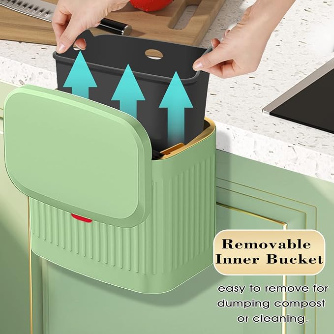 GloDeals Kitchen Small Trash Can - Image 2