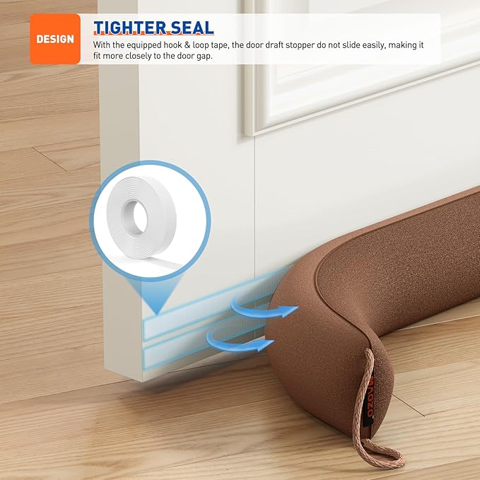 MAGZO Door Draft Stopper, 34 Inch Under Door Draft Blocker Noise Stopper - Image 5