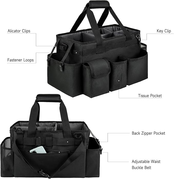 Cleaning Caddy Bag, Large Cleaning Supplies Organizer - Image 4
