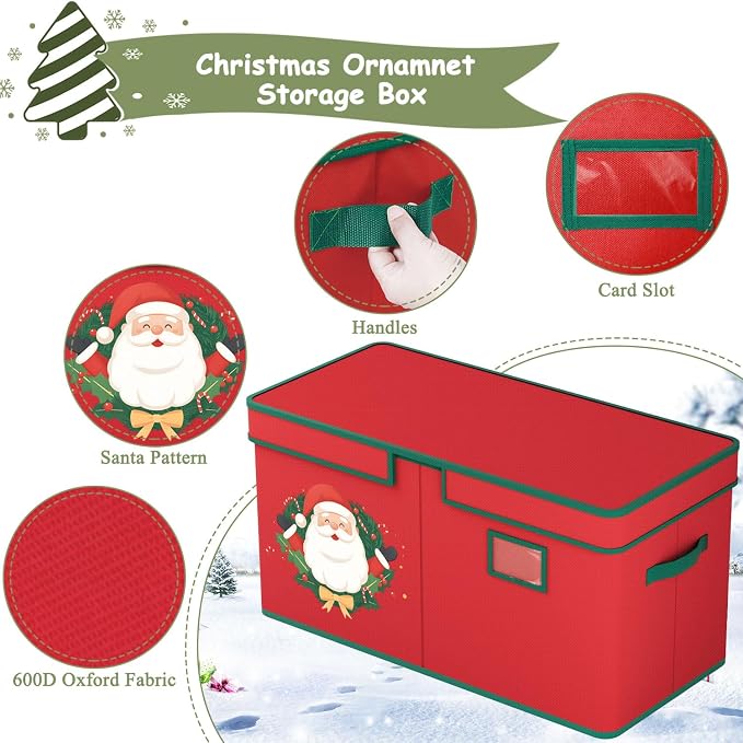 Christmas Ornament Storage Box Christmas Ornament Storage Organizer - Image 5