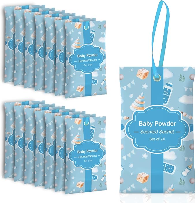 SCENTORINI Scented Sachets for Drawers and Closets, Baby Powder Scent 14 Pack by SCENTORINI