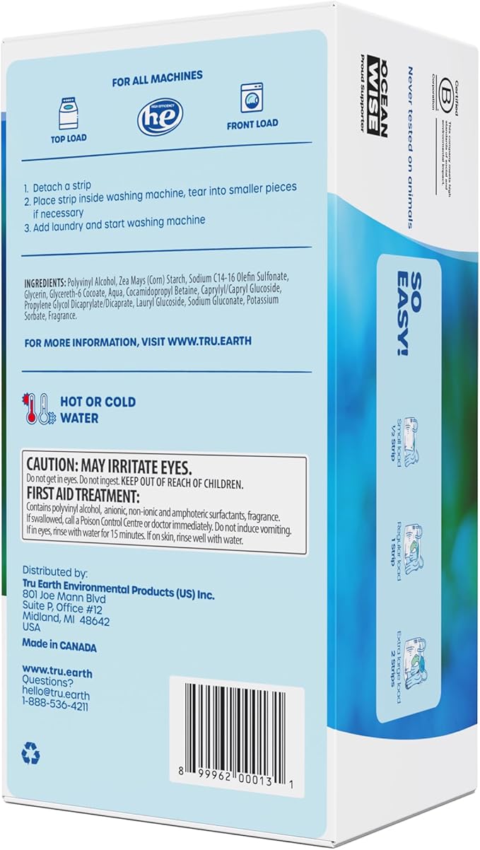 Tru Earth Compact Dry Laundry Detergent Sheets, Travel Sheets - Image 2