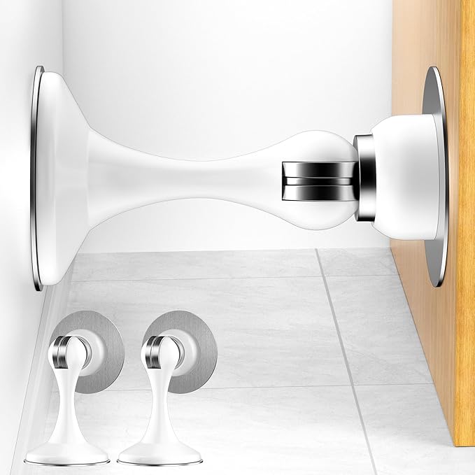 Crosize Magnetic Door Stoppers 2 Pack, Stainless Steel Door Catch by Crosize