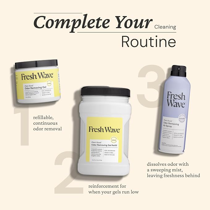 Fresh Wave Lemon Odor Removing Gel, 15 oz., Natural Plant-Based Odor Eliminator - Image 6