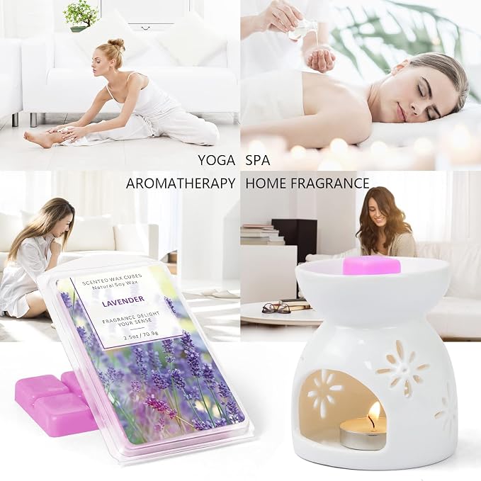 SCENTORINI Lavender Wax Melts Wax Cubes, Lavender Candle Wax Melts Strong Scent - Image 5