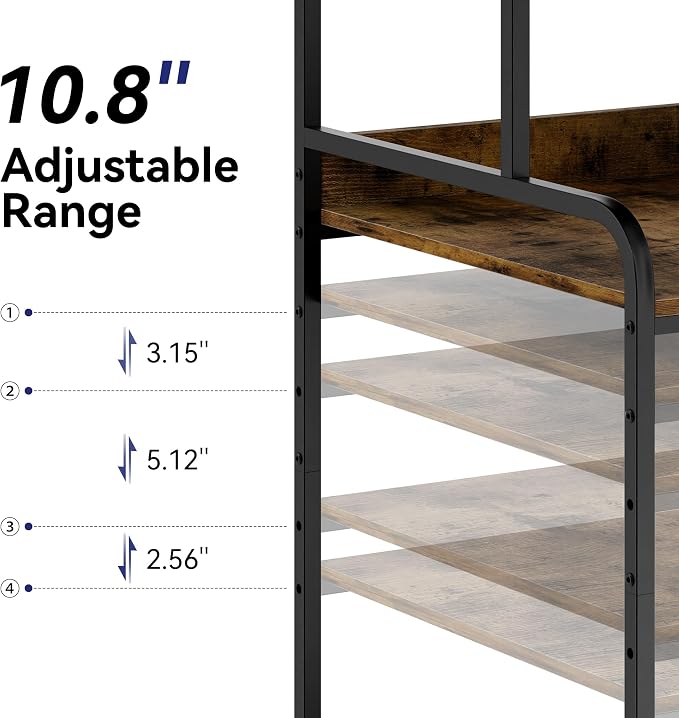 Warmiehomy 4 Tier 24" x 24" Printer Stand - Image 3