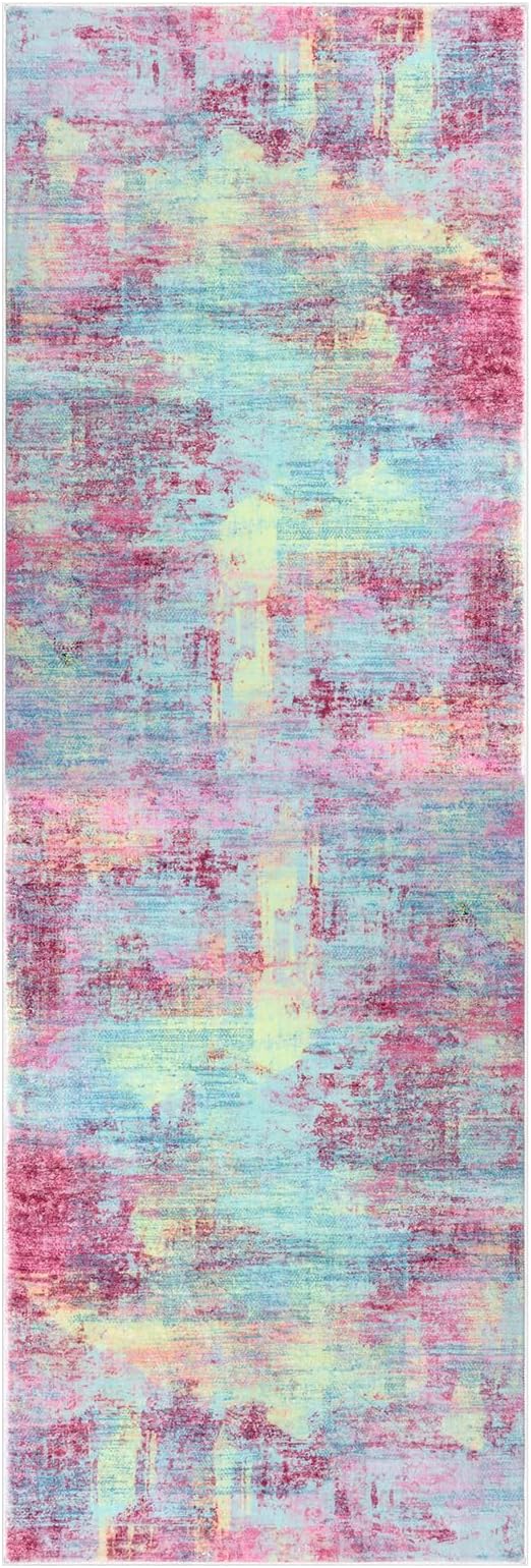 IOHOUZE Abstract Runner Rug 3x8 Ft Washable Runners - Image 9