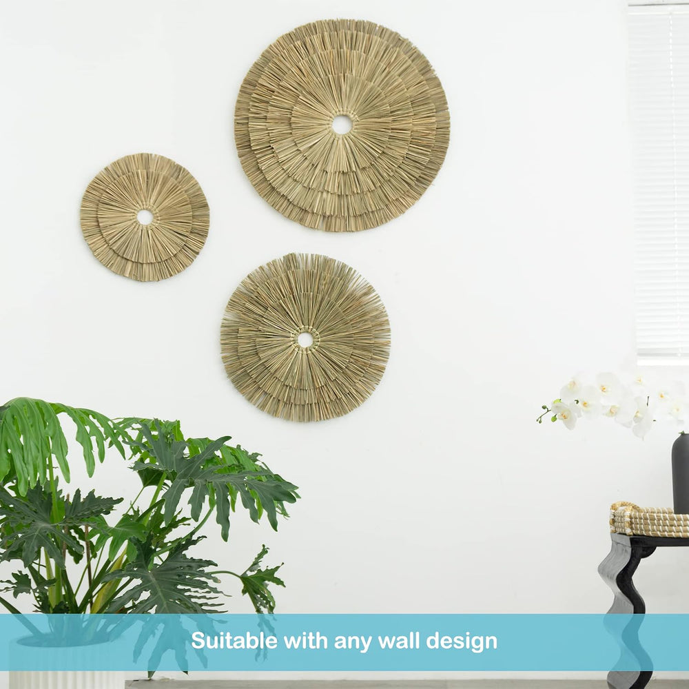 VATIMA Boho Wall Décor – Simple Oversized Wall Basket Décor for Home and Offi...