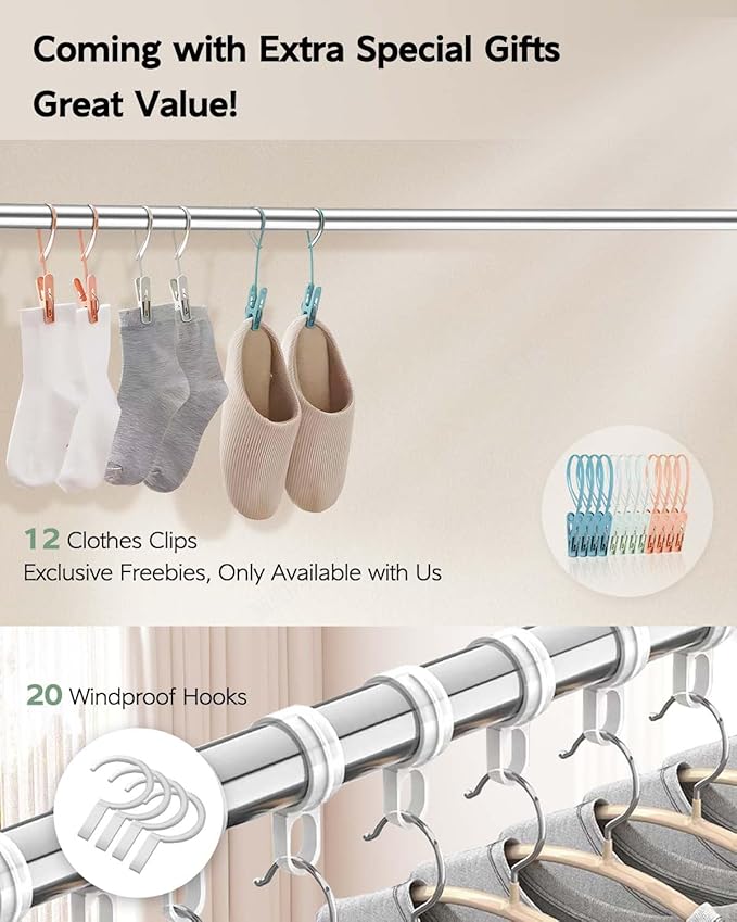 Clothes Drying Rack 63 Inches Folding Indoor Outdoor, Drying Rack Clothing - Image 4