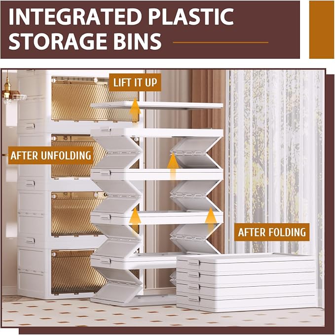QudraKast 5-Tier Stackable Plastic Storage Bins - 23QT Stackable Storage Bins - - Image 3