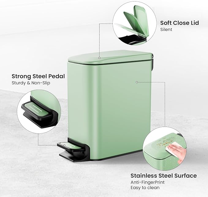 Cesun Small Bathroom Trash Can - Image 3