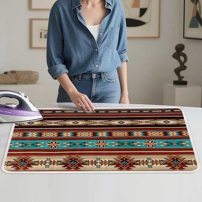 Aztec Ironing Mat Ironing Board Pad Heat Resistant, Quilting & Travel Blanket - Image 4