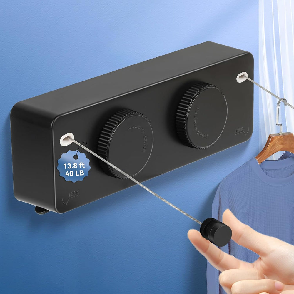 Retractable Clothesline Indoor Outside Heavy-Duty, Upgrade 304 Double Stainle...