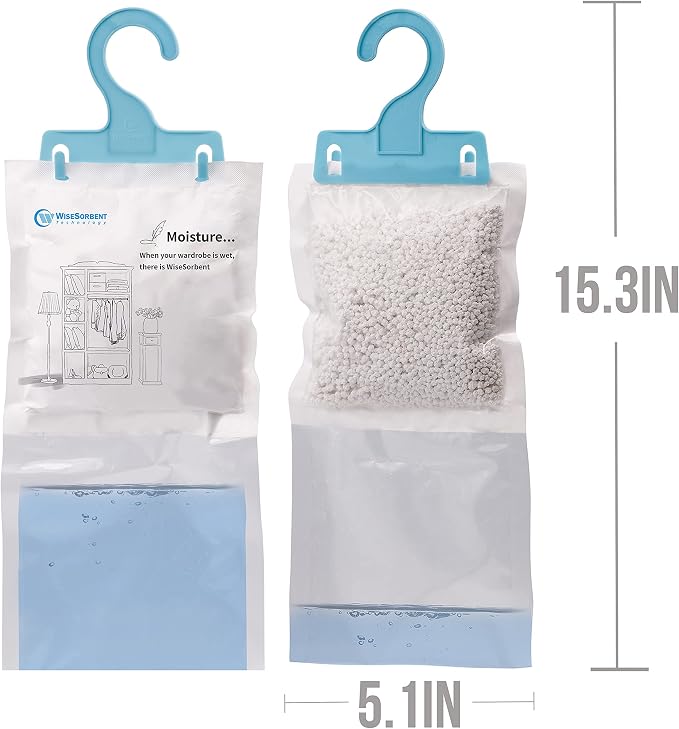 Moisture Absorber Packets with Plastic Case & Hook, Odor Eliminator, Leak Proof - Image 9
