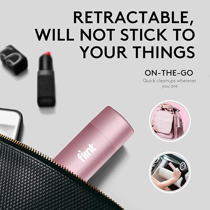 Flint Rose Gold Retractable Mini Lint Roller - Image 6