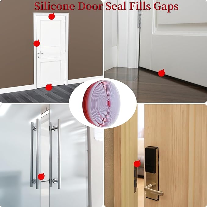 T Shape Door Seal Strip for Door & Windows Gaps，Draft Stopper Bottom Sweep - Image 5