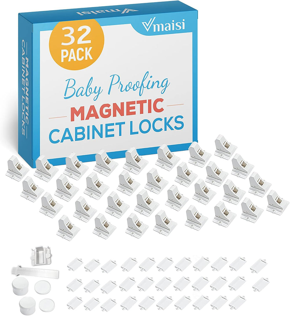Vmaisi Adhesive Magnetic Locks for Cabinets & Drawers