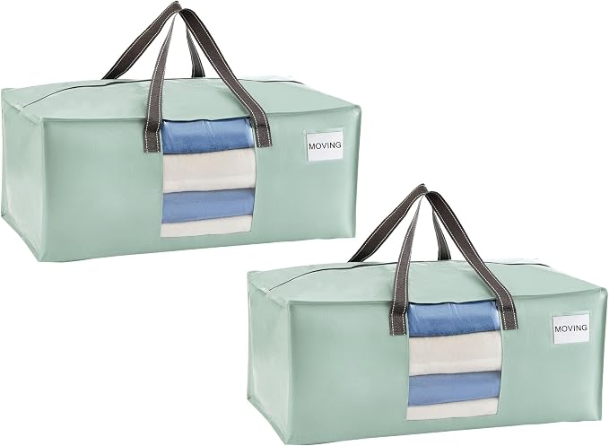 VENO 2 Pack Moving Bags for College, Heavy-Duty Storage Totes, Moving Boxes and by Veno