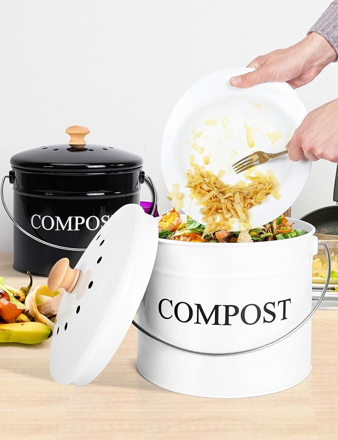 Compost Bin - 1 Gallon Countertop Composter - Image 4