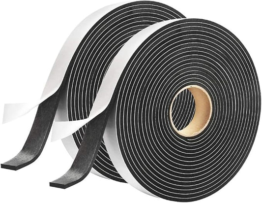 2 Rolls Foam Seal Tape for Door Window Seal Insulation, 3/4in Wx1/8in T by YIJUHOU