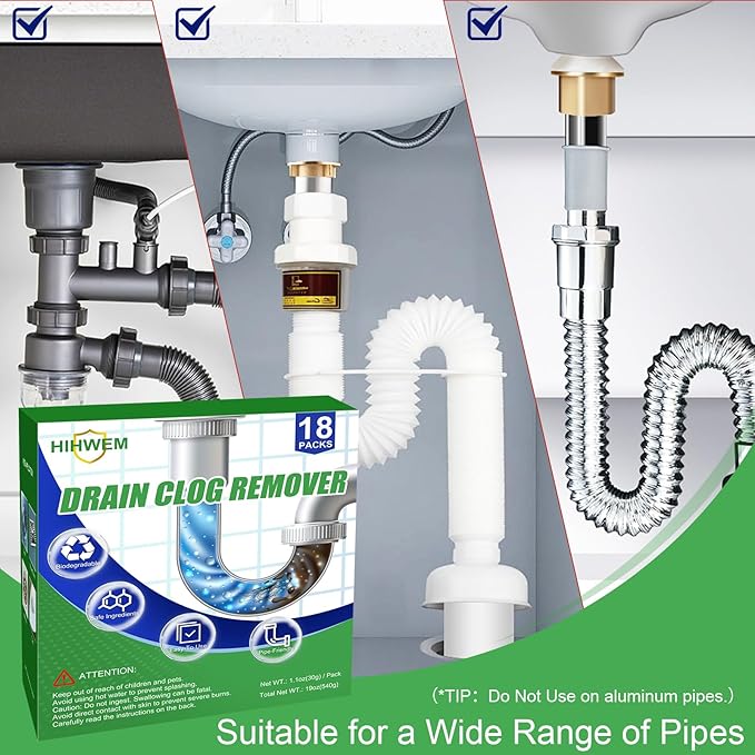Drain Clog Remover Powder Sink Drain Cleaner - Image 5
