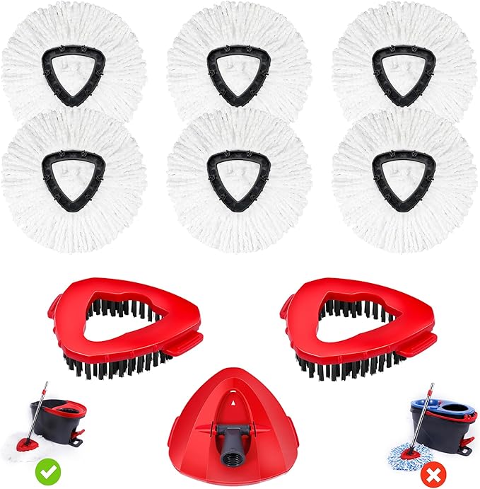 6 Pack Mop Replacement Heads Compatible by WaIEJiemiHome
