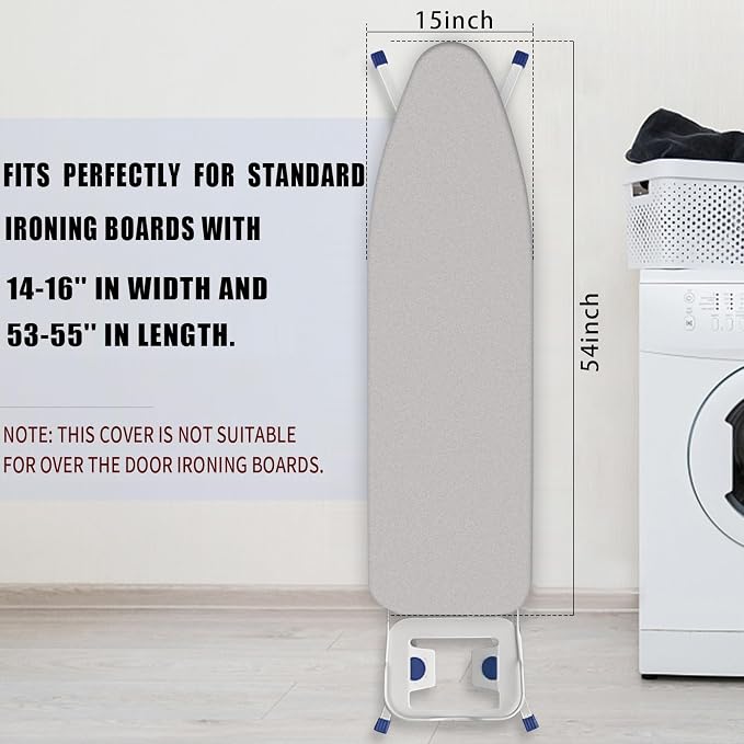 Ironing Board Cover and Pad 15x54 Inch Standard Ironing Board Cover - Image 2